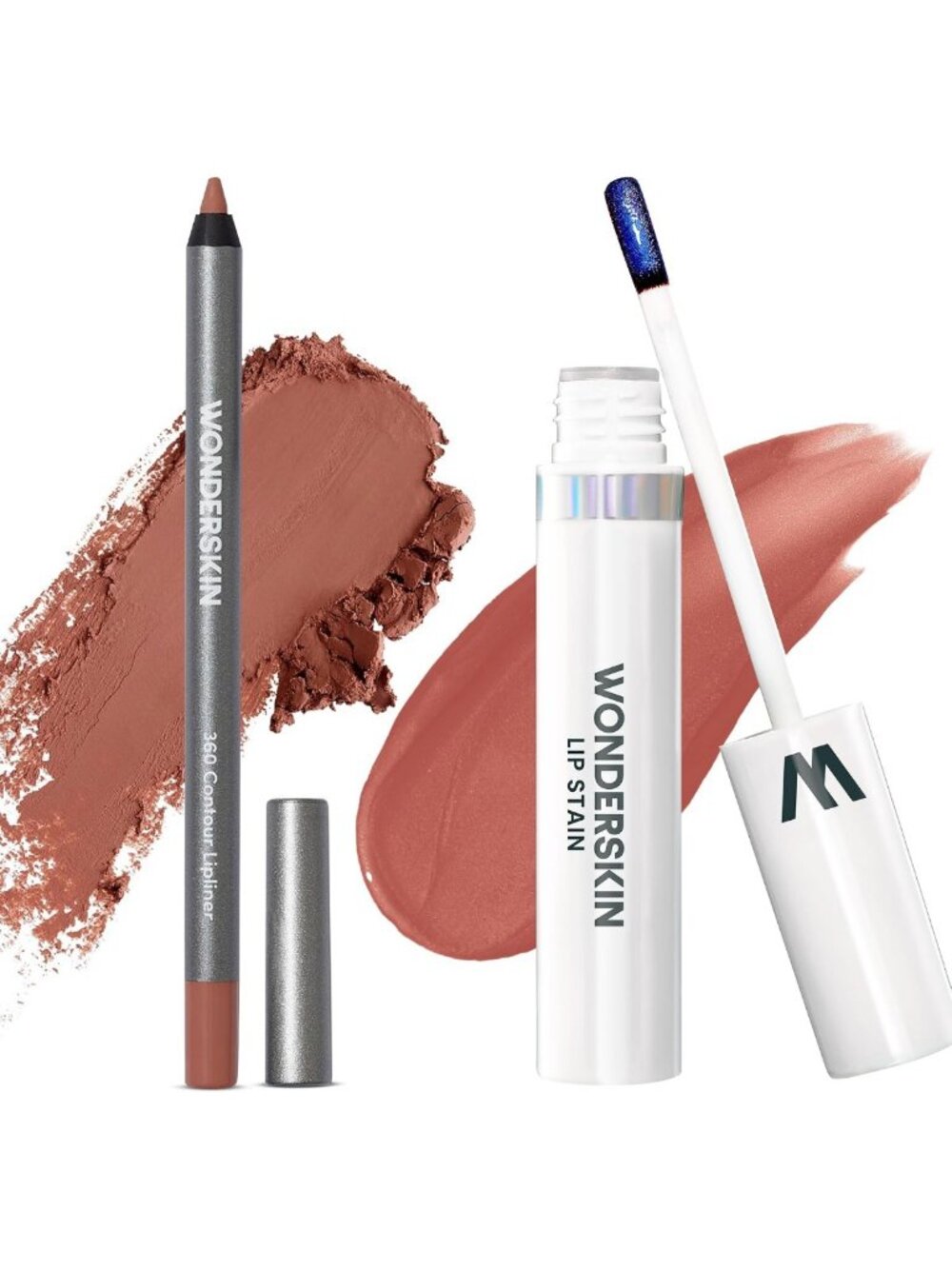 Lip Stain Peel Off Masque & 360 Contour Lipliner Set - Long-Lasting Color